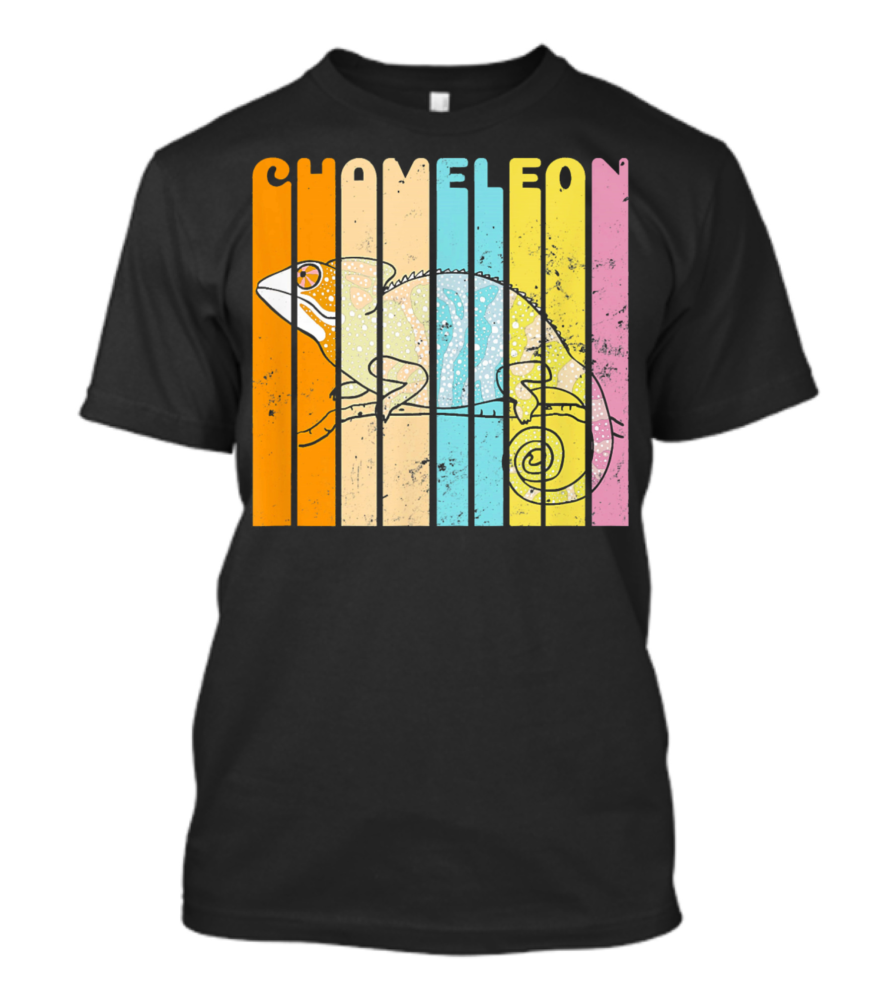 Chameleon Rainbow Stripes Vintage T-Shirt