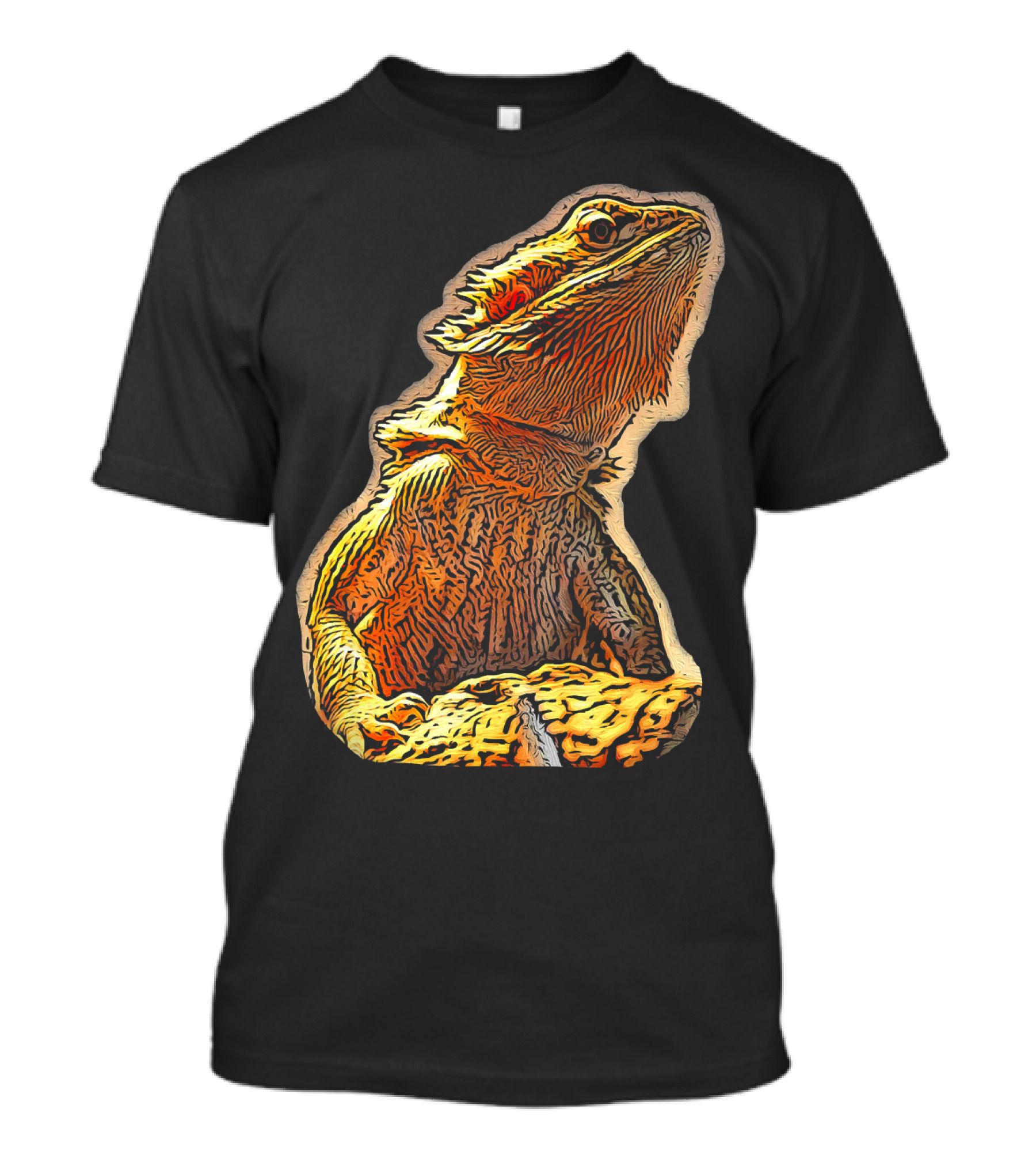 Bearded Dragon Lizard Reptile Sketch T-Shirt