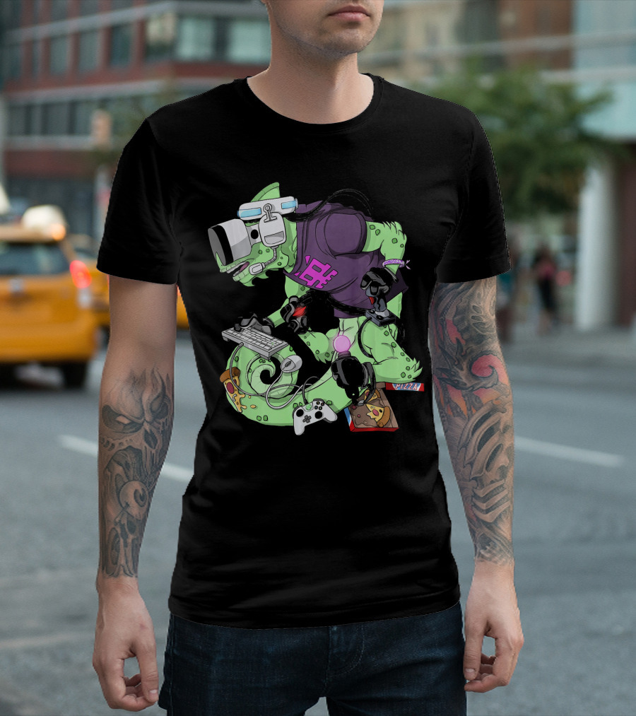 Chameleon Legion ESport Gamer Pizza Keyboard Controller VR T-Shirt