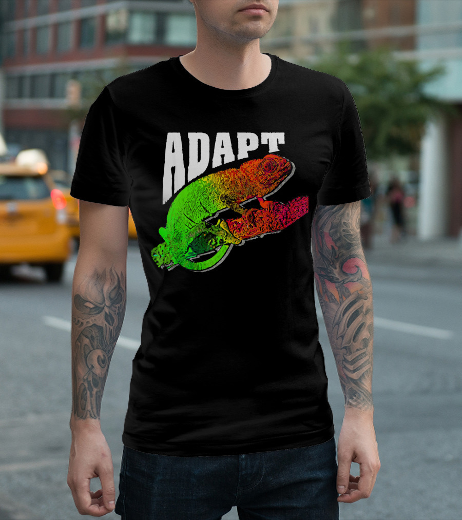 Adapt Chameleon Funny Mom Reptile Lizard T-Shirt