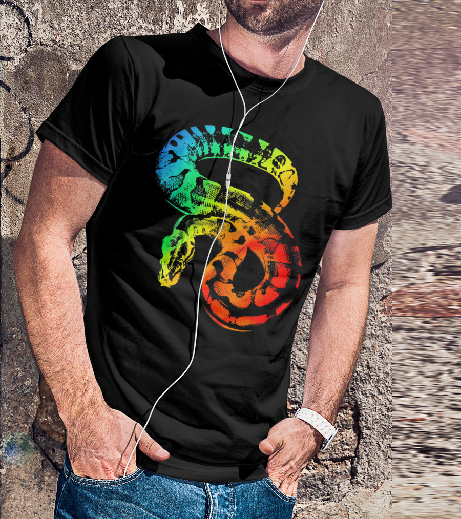 BALL PYTHON Vibrant Colorful Rainbow T-Shirt