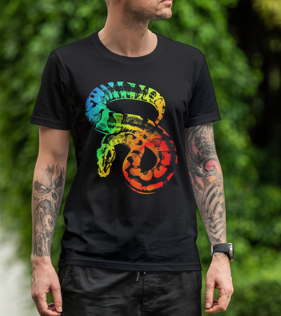 BALL PYTHON Vibrant Colorful Rainbow T-Shirt