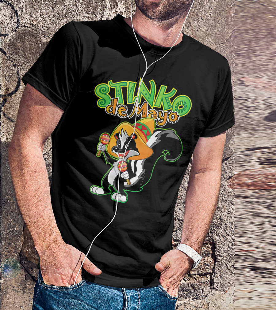 Stinko De Mayo Skunk Funny Mexico T-Shirt