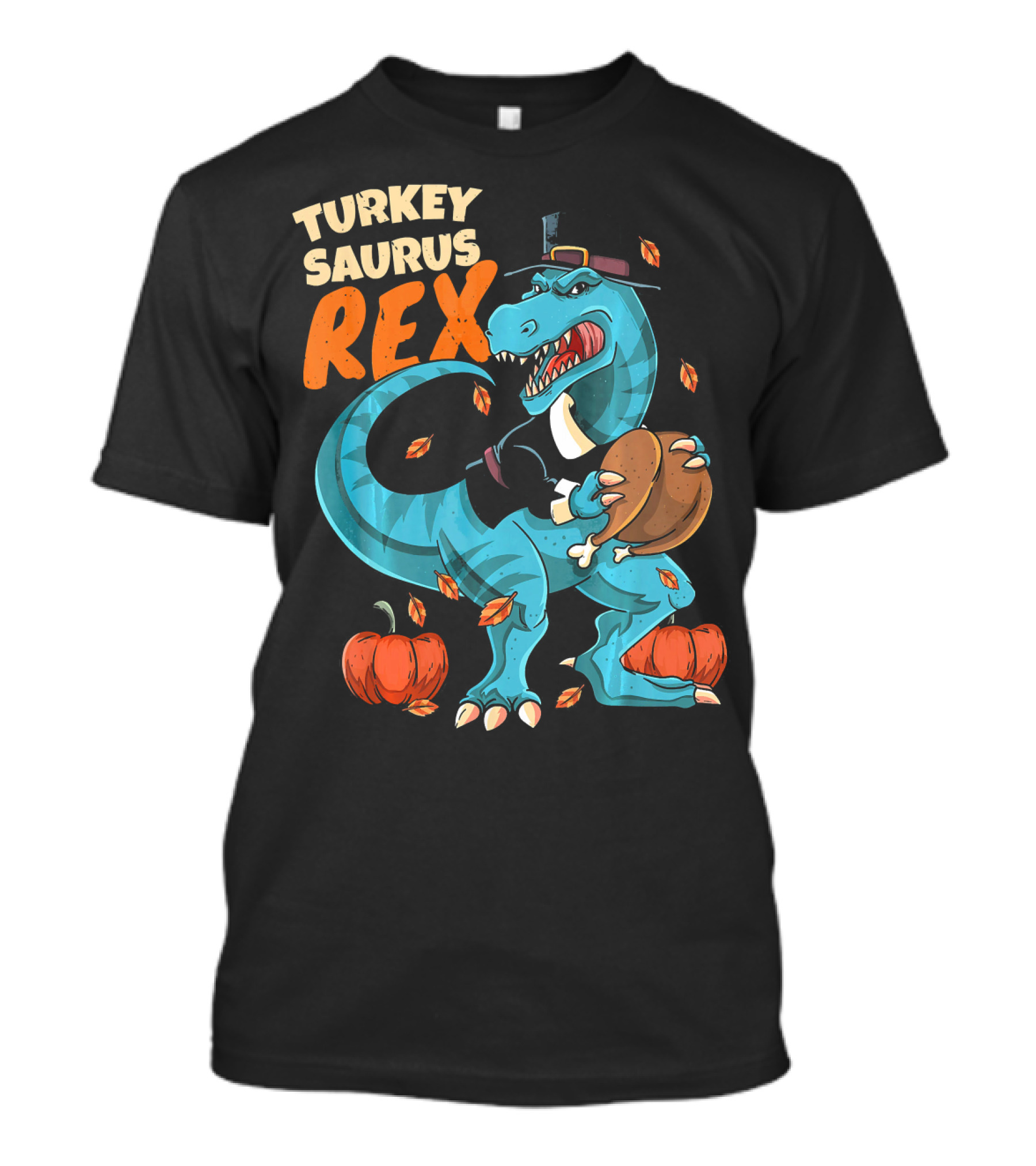 Turkeysaurus Rex Pilgrim Thanksgiving Dinosaur T-Shirt