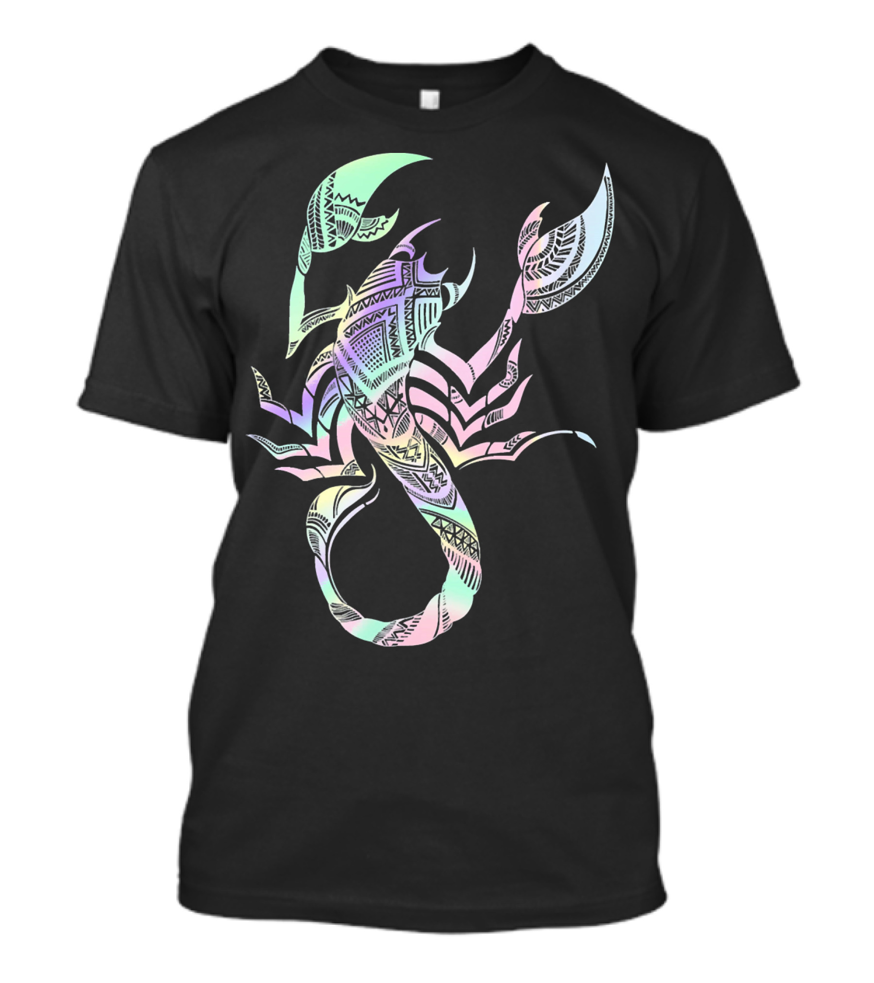 COLORFUL TRIBAL SCORPION ETHNIC PATTERN PASTEL NEON VIBRANT T-Shirt