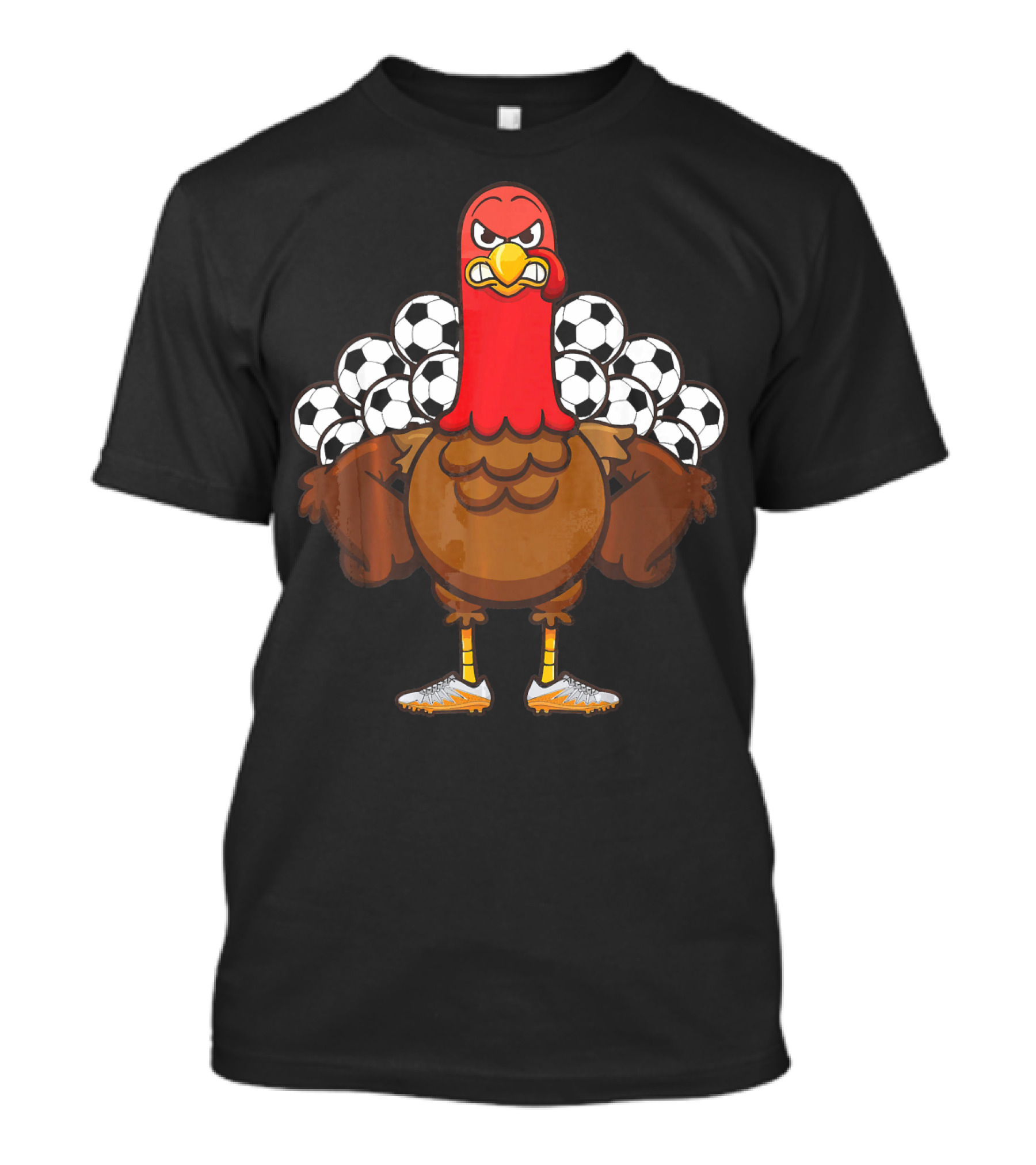Thanksgiving Turkey Soccer Player Gobble With Soccer Balls T-Shirt