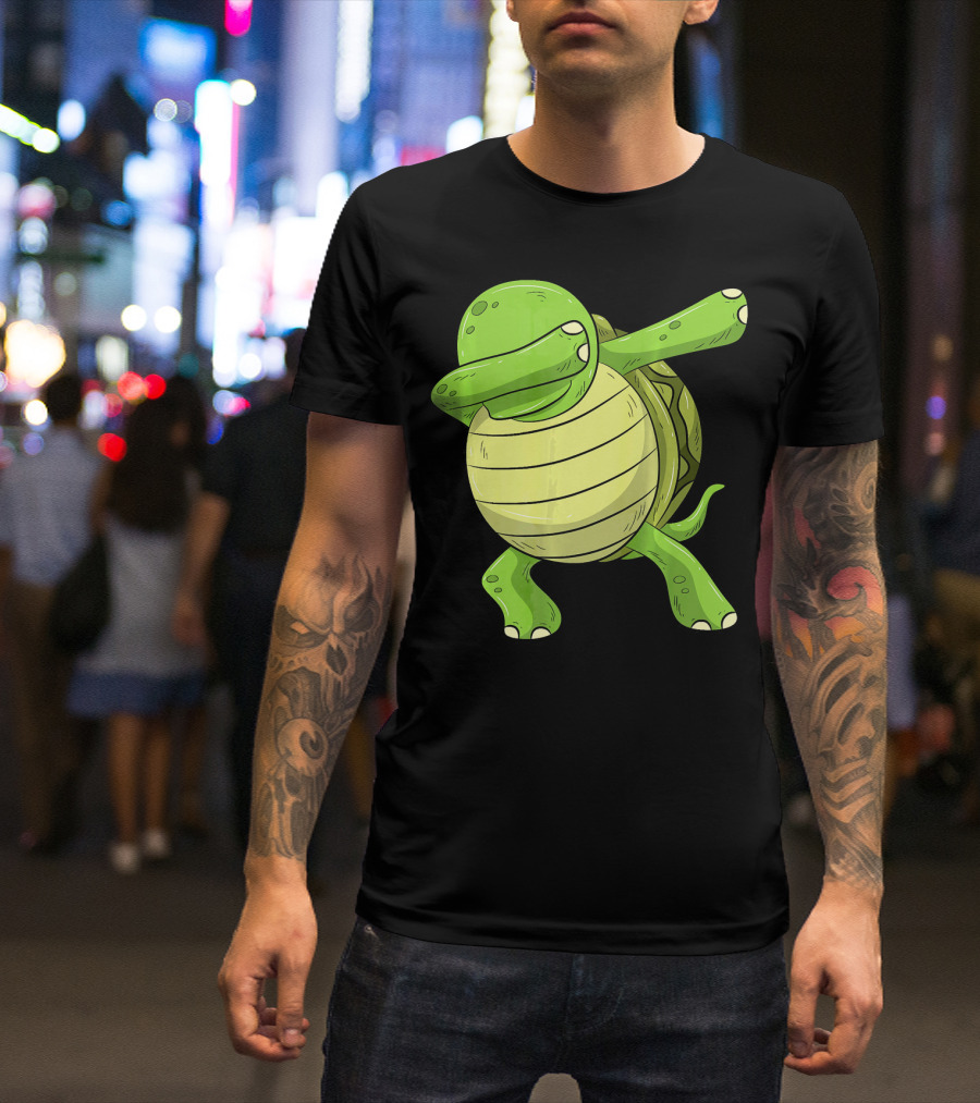 Dabbing Turtle Tortoise Dance Pose T-Shirt