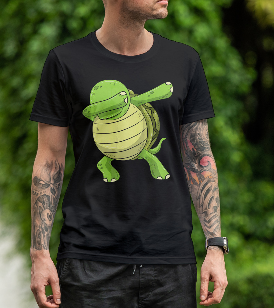 Dabbing Turtle Tortoise Dance Pose T-Shirt