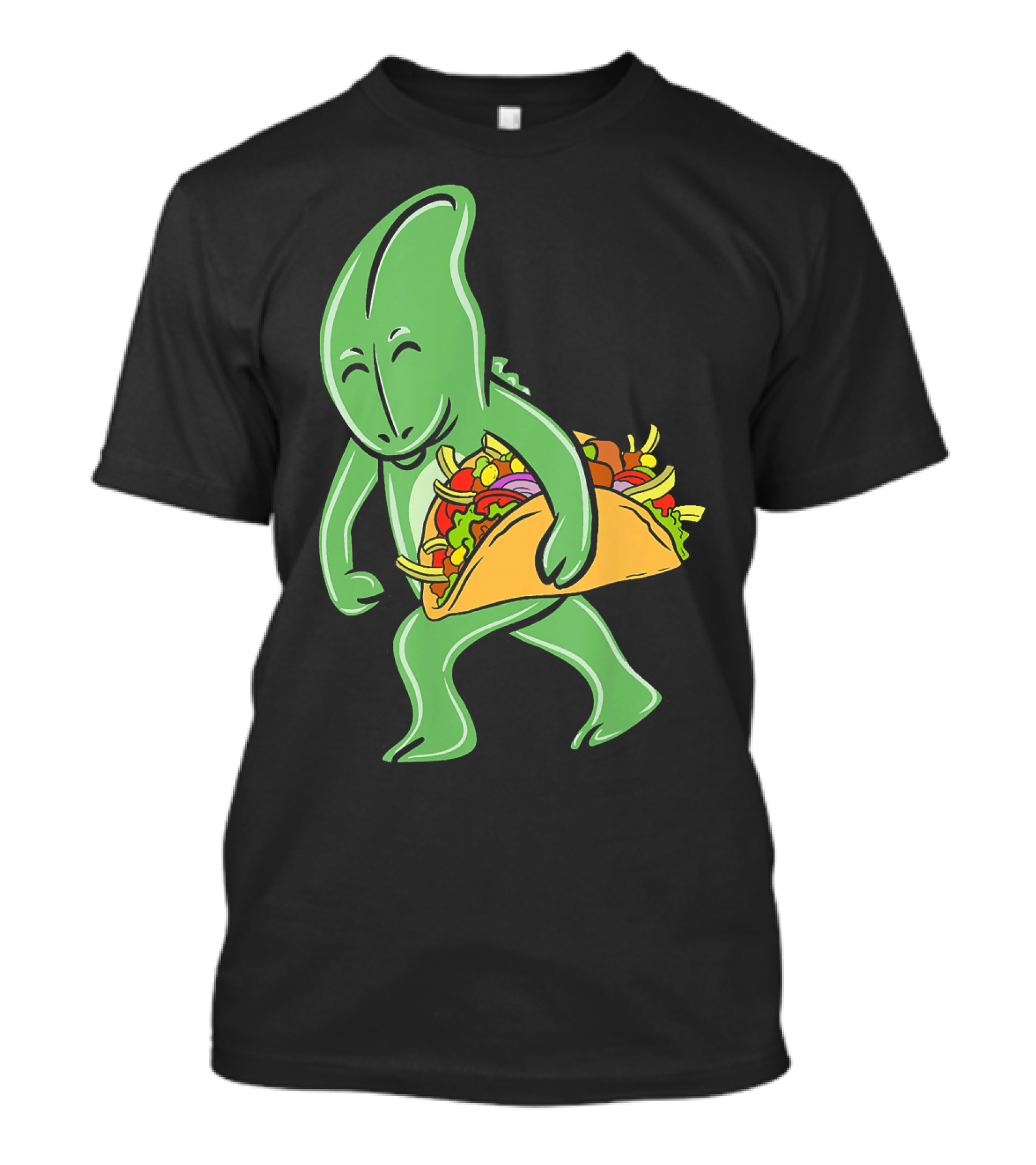 Chameleon Enjoying Taco Delight In A Humorous Pet T-Shirt