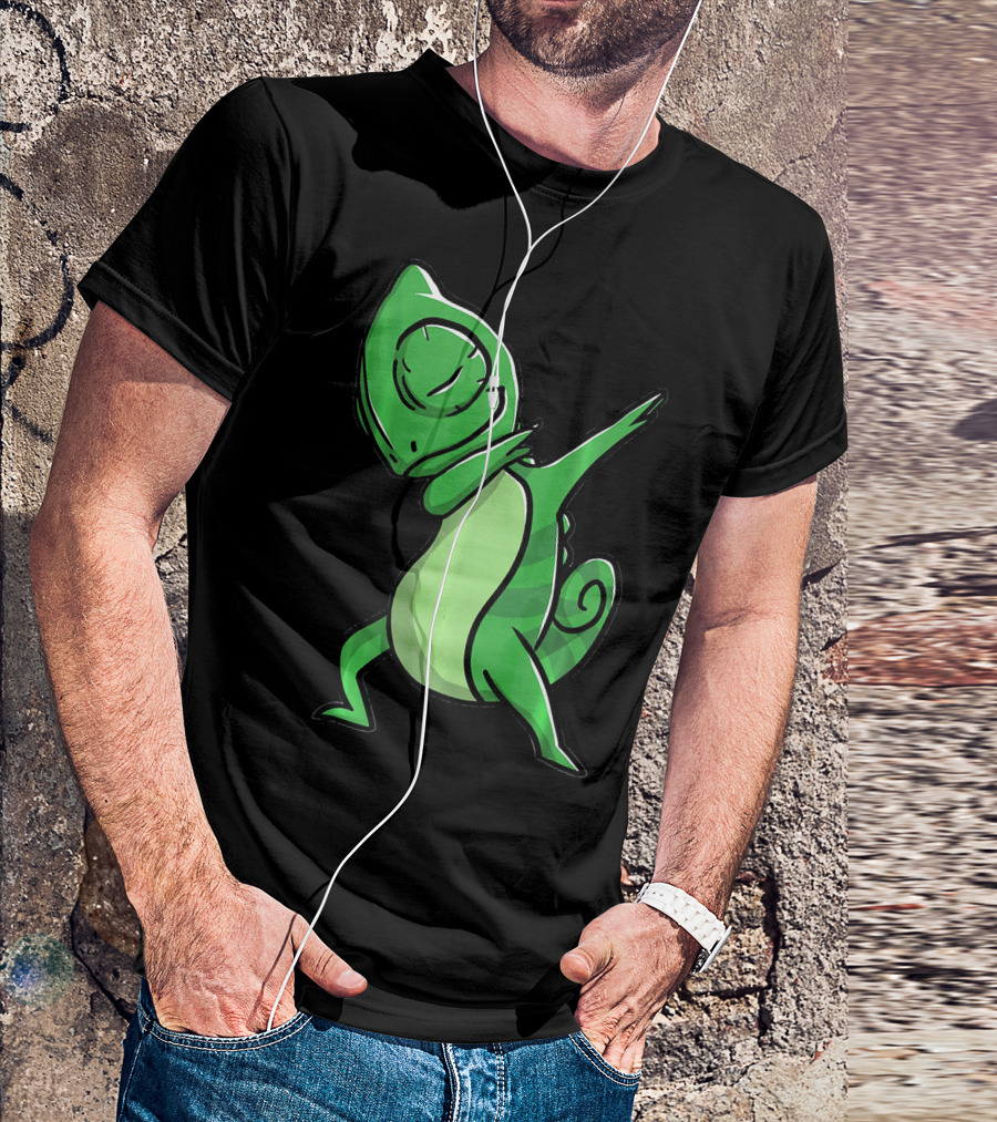 Chameleon Costume Dabbing Chameleon Green Dance Pose T-Shirt