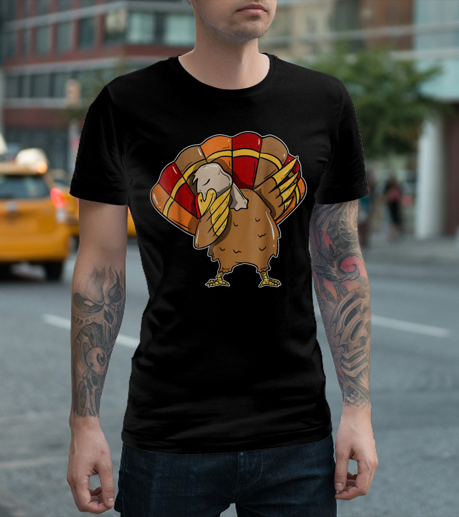 Dabbing Turkey Thanksgiving Turk Dance T-Shirt