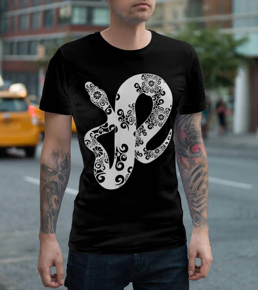Boho Spiral Pattern Ball Python T-Shirt