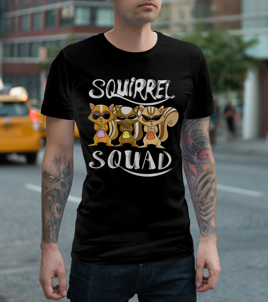 Squirrel Squad Funny Cool Pet Chipmunk T-Shirt