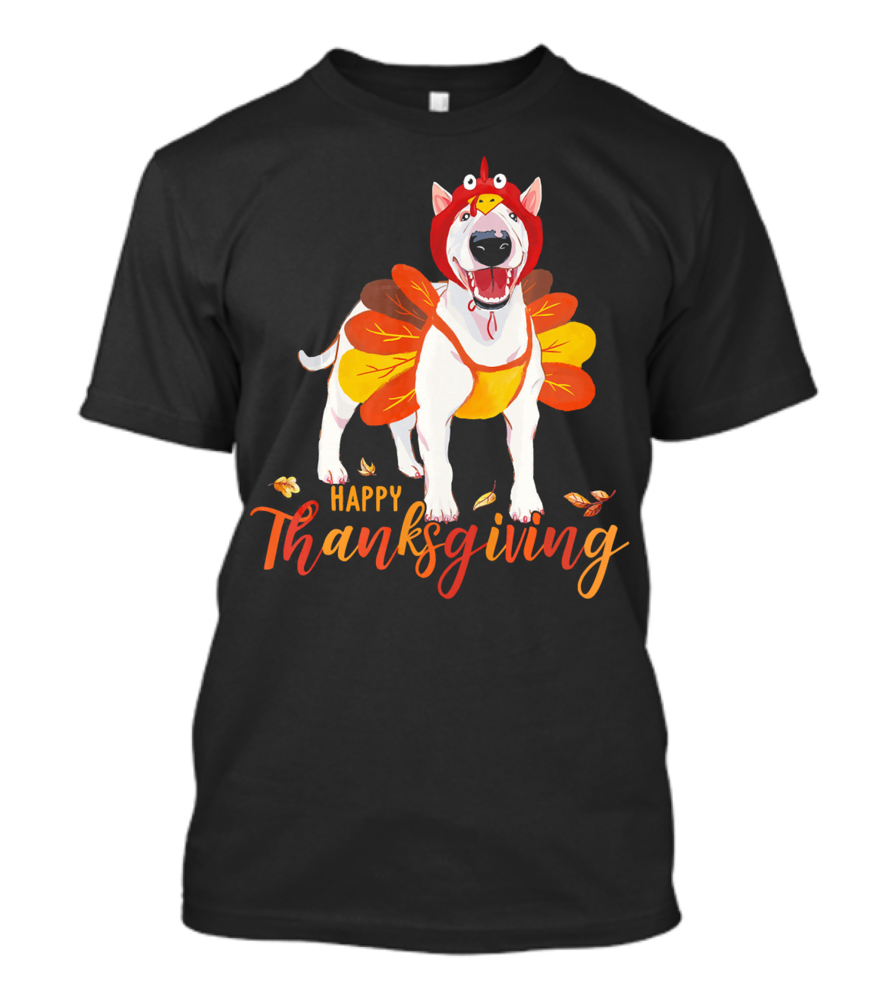 Happy Thanksgiving Bull Terrier Turkey Costume T-Shirt