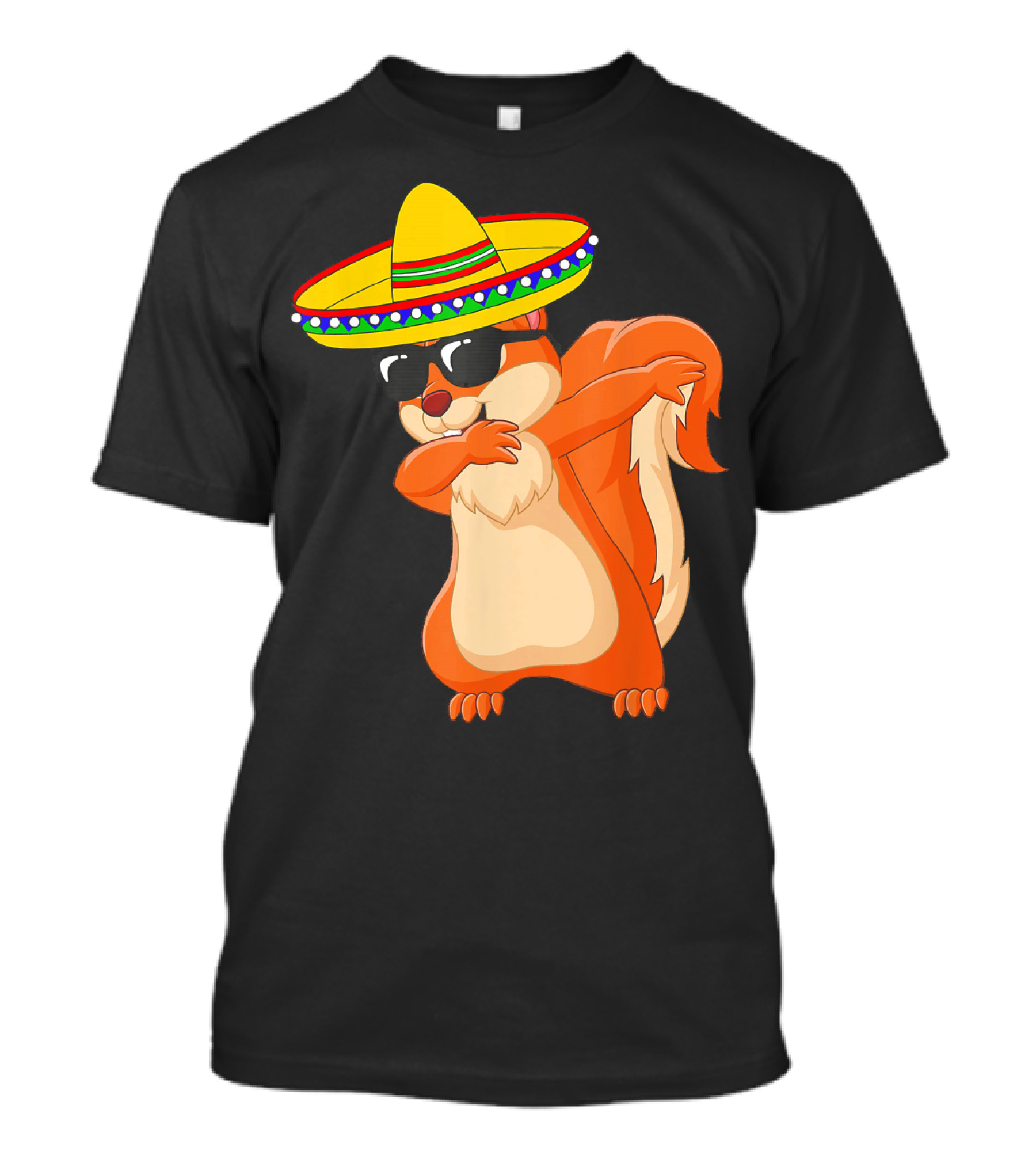 Dabbing Squirrel Sombrero Cinco De Mayo T-Shirt