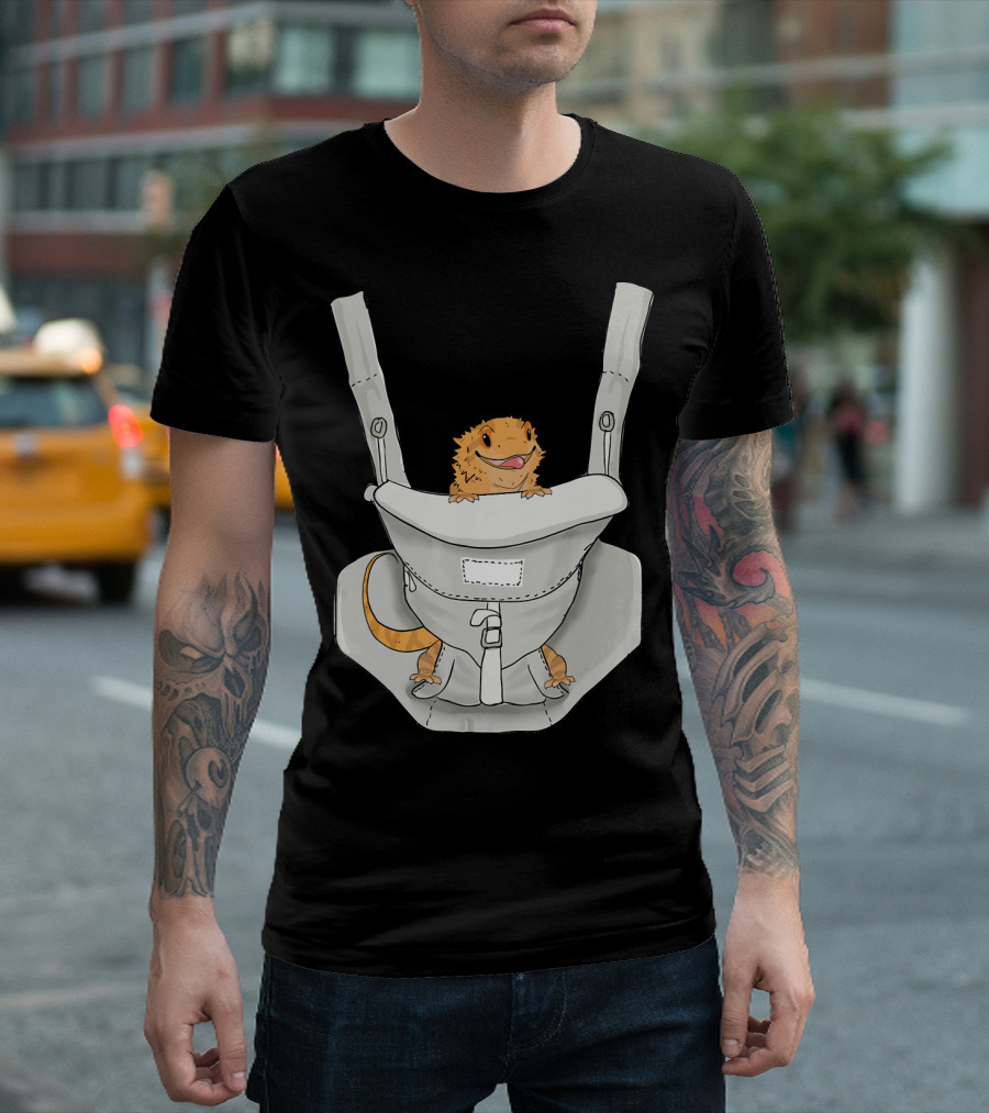 Bearded Dragon In A Baby Carrier T-Shirt