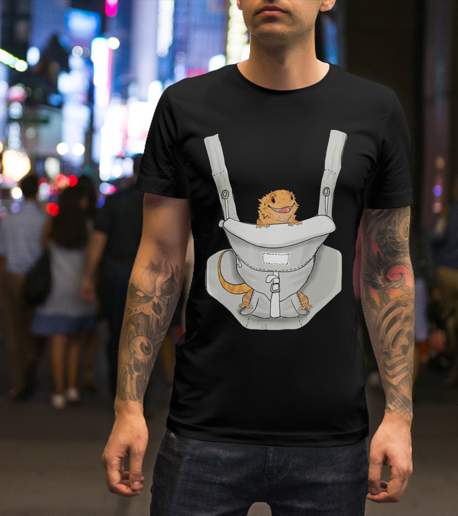 Bearded Dragon In A Baby Carrier T-Shirt
