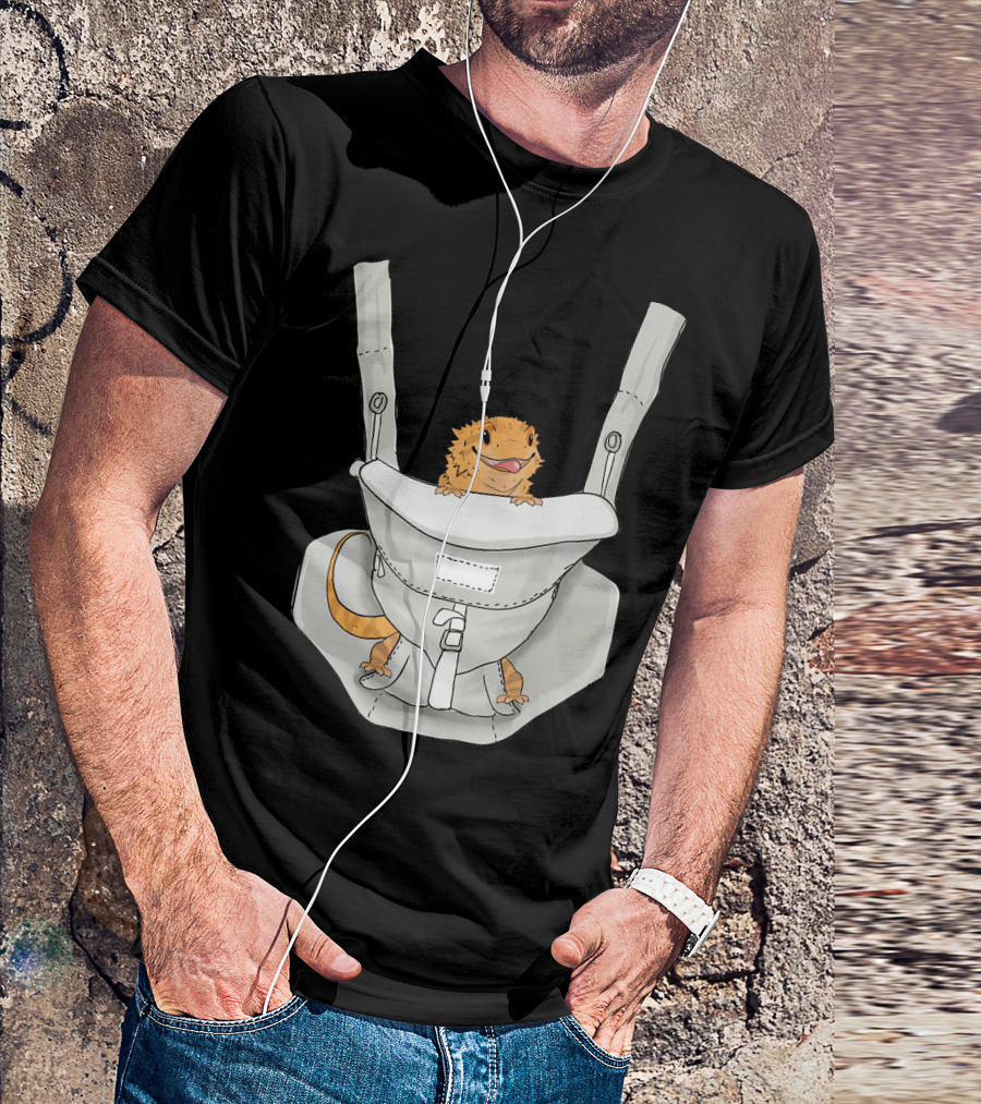 Bearded Dragon In A Baby Carrier T-Shirt