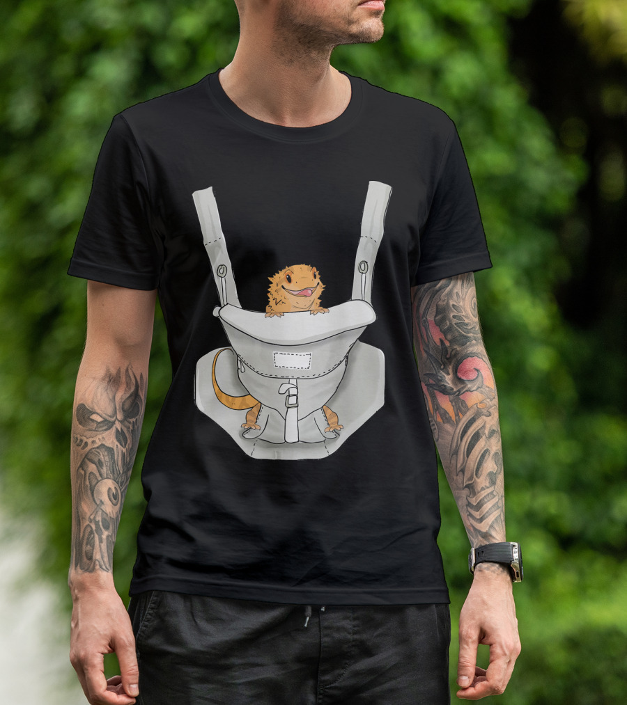 Bearded Dragon In A Baby Carrier T-Shirt