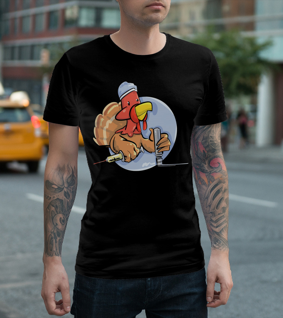 Anesthesia Intubating Turkey Thanksgiving Nurse T-Shirt