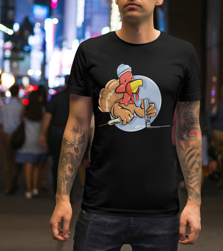 Anesthesia Intubating Turkey Thanksgiving Nurse T-Shirt