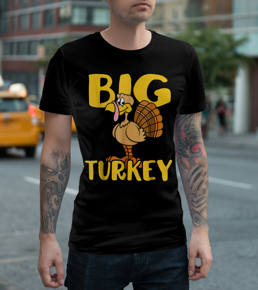 Big Turkey Cute Turkey Family T-Shirt