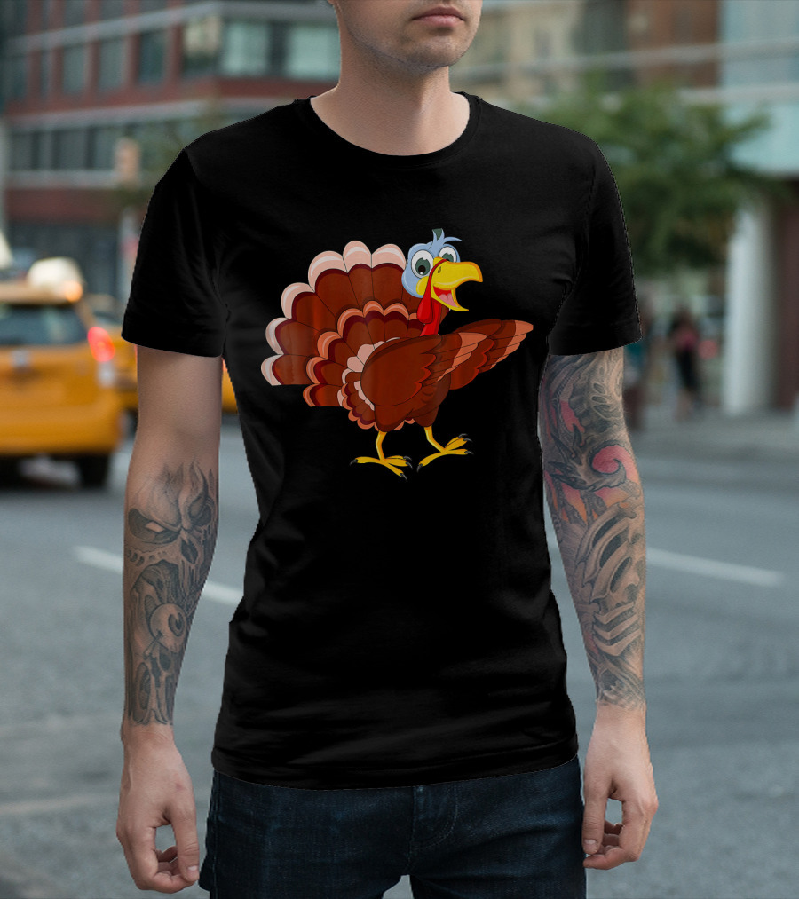 Dabbing Turkey Thanksgiving Funny Piligrim T-Shirt