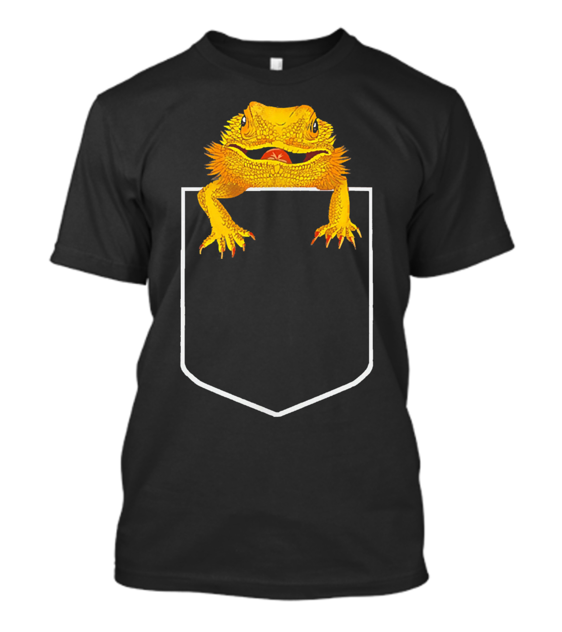Bearded Dragon Pocket Beardie Funny Herp Lizard T-Shirt