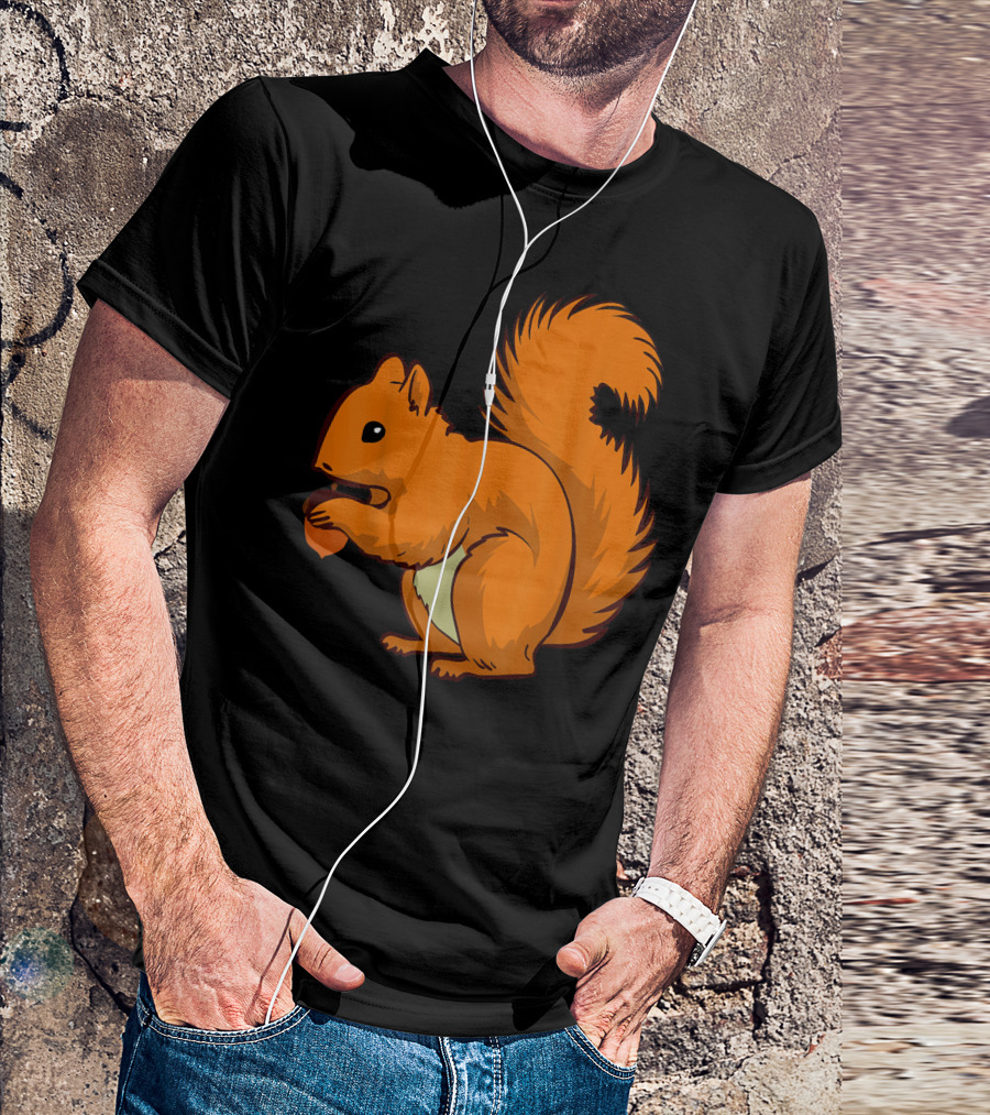 Brown Squirrel Nutty Acorn Rodent T-Shirt