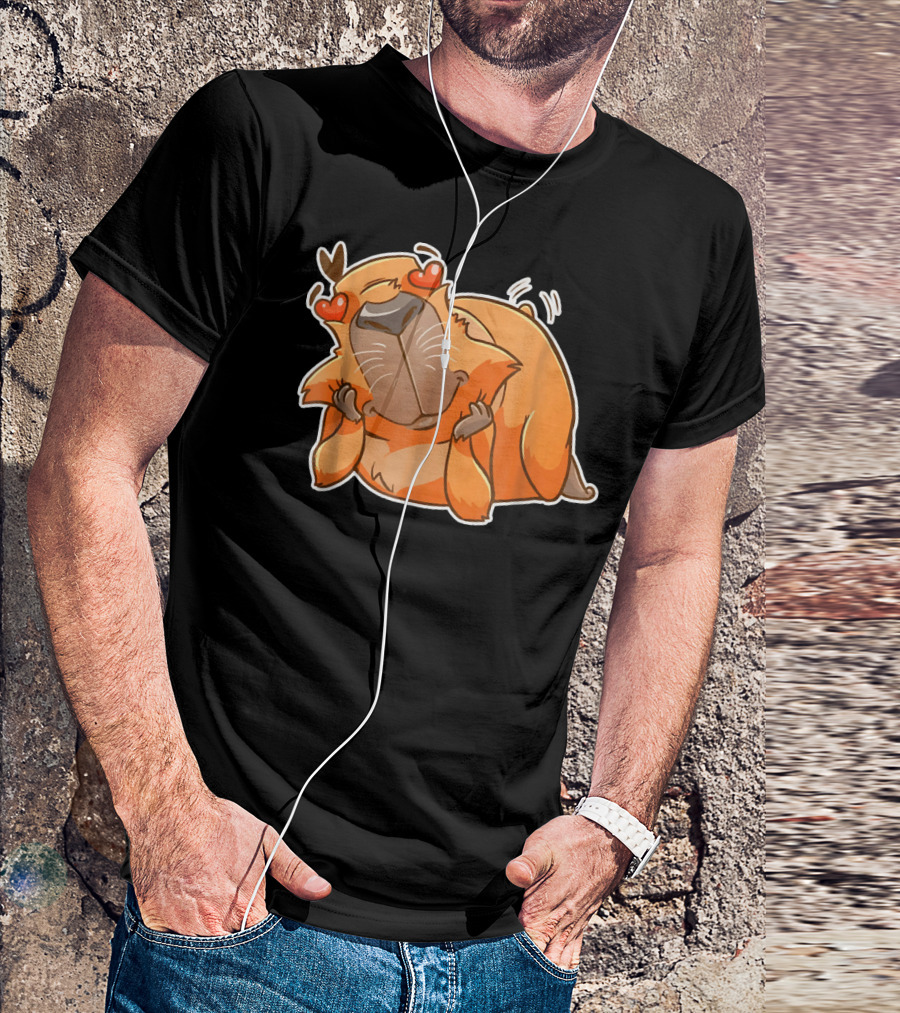 Capybara Love Cute Guinea Pig Heart Eyes Adorable T-Shirt
