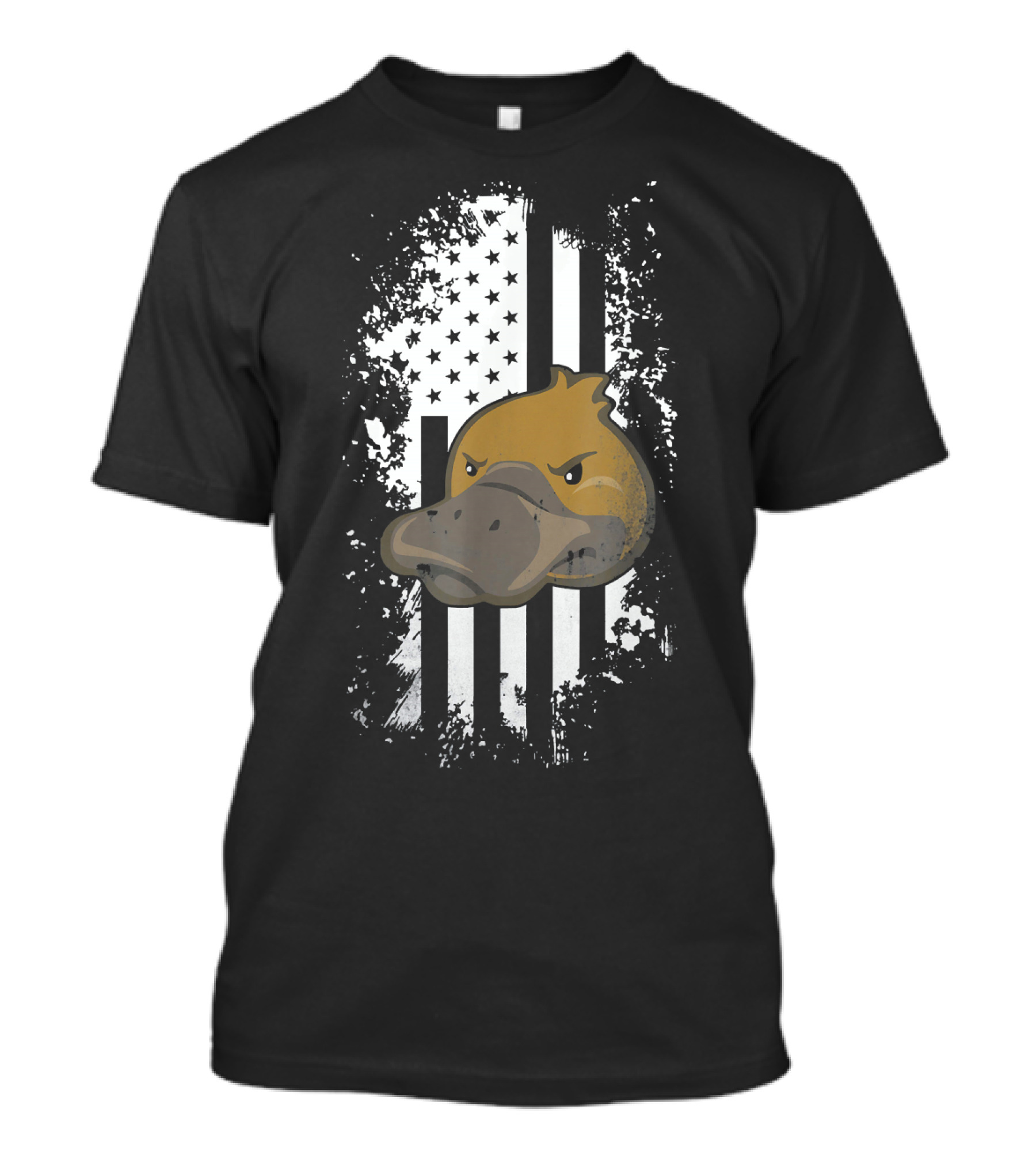 American Flag Vintage Platypus Grunge T-Shirt