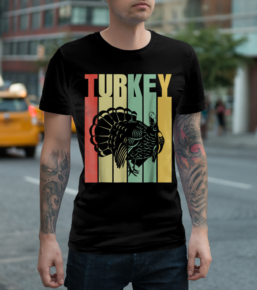 Classic Vintage Retro Turkey Stripes T-Shirt