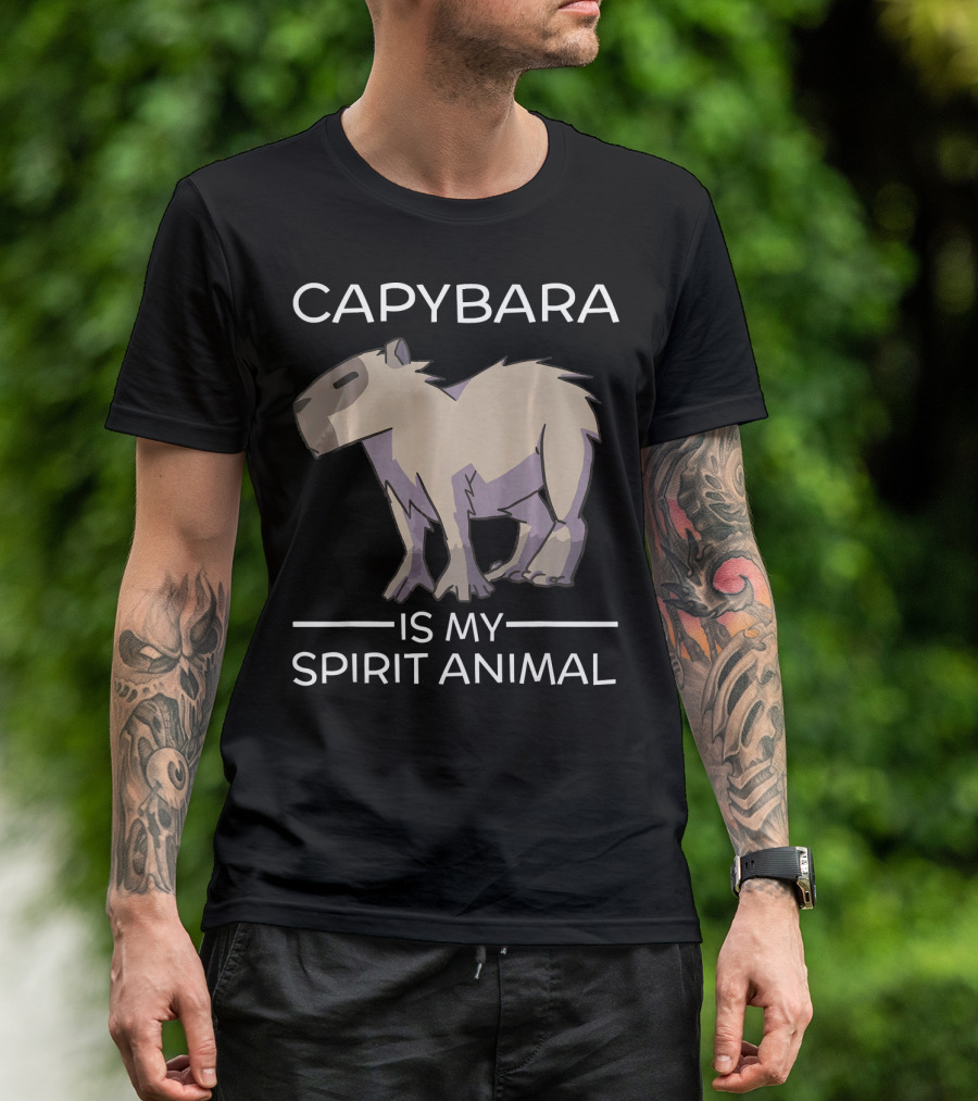 Capybara Is My Spirit Animal Funny Capy T-Shirt
