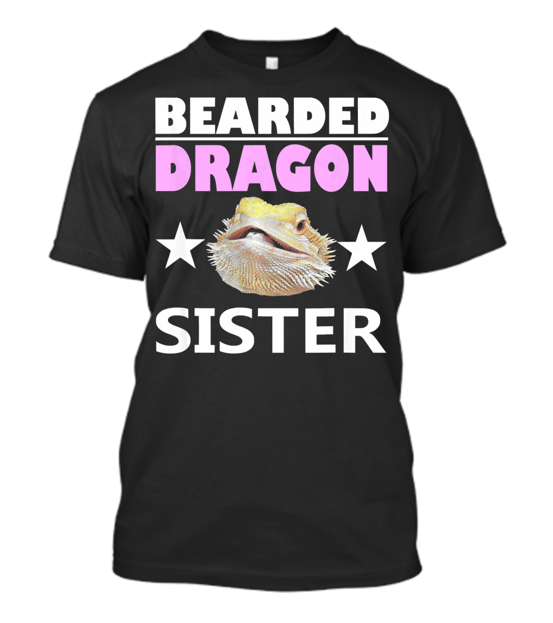 Bearded Dragon Sister Funny Rept Star T-Shirt