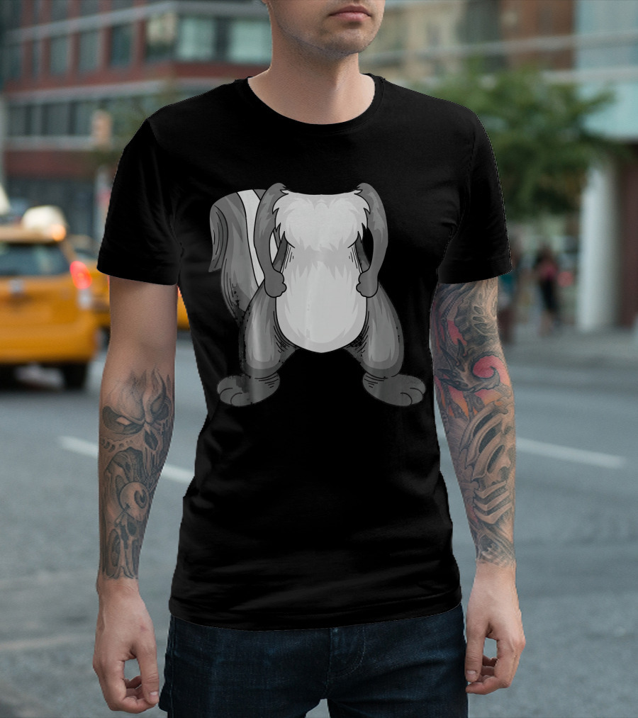 Cool Funny No Head Skunk Halloween Costume Idea T-Shirt