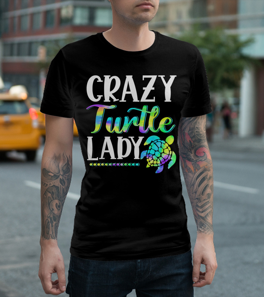 Crazy Turtle Lady Cute Tortoise Pe Funny T-Shirt