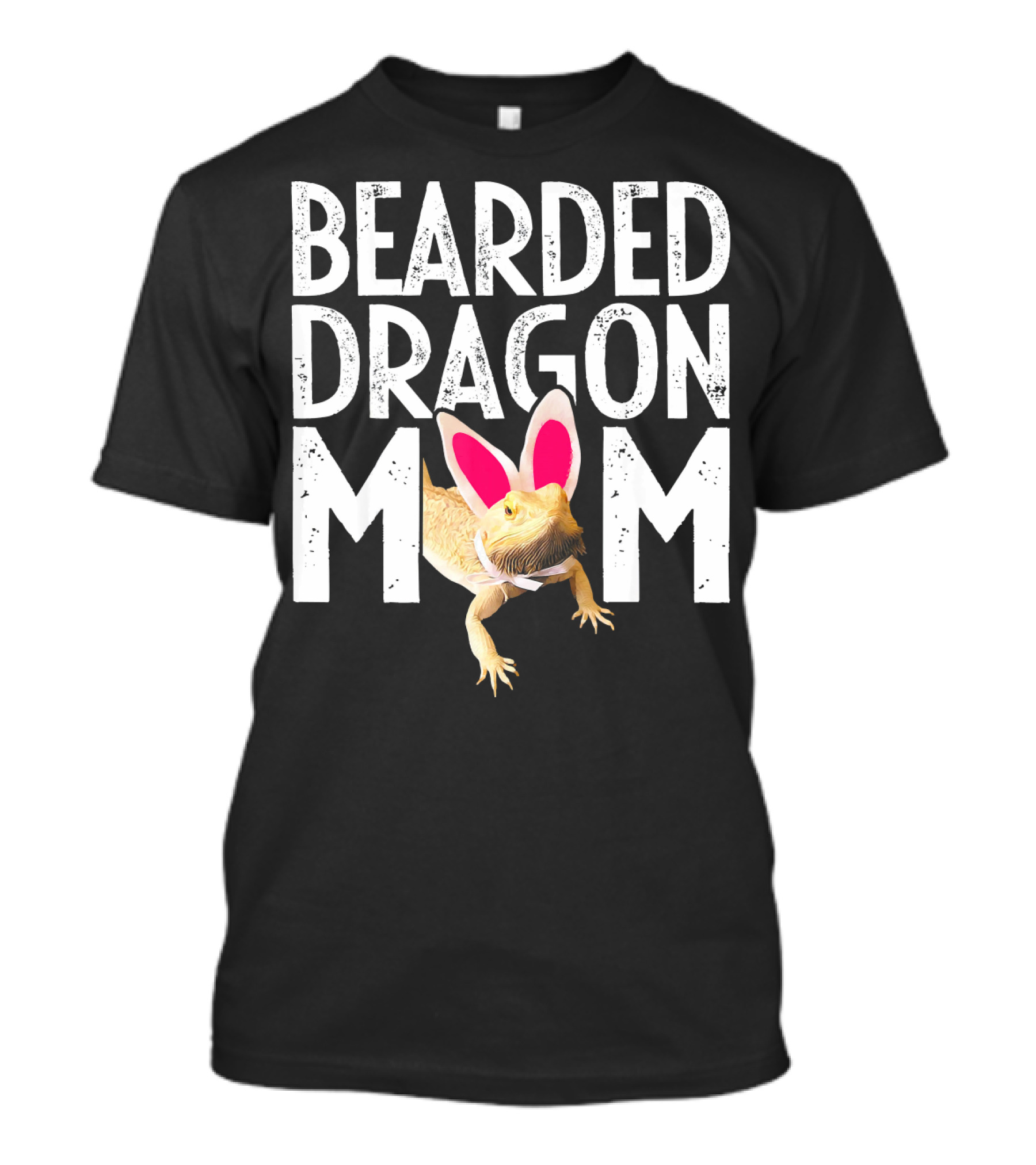 Bearded Dragon Mom Bunny Ears Funny Reptile Pet T-Shirt