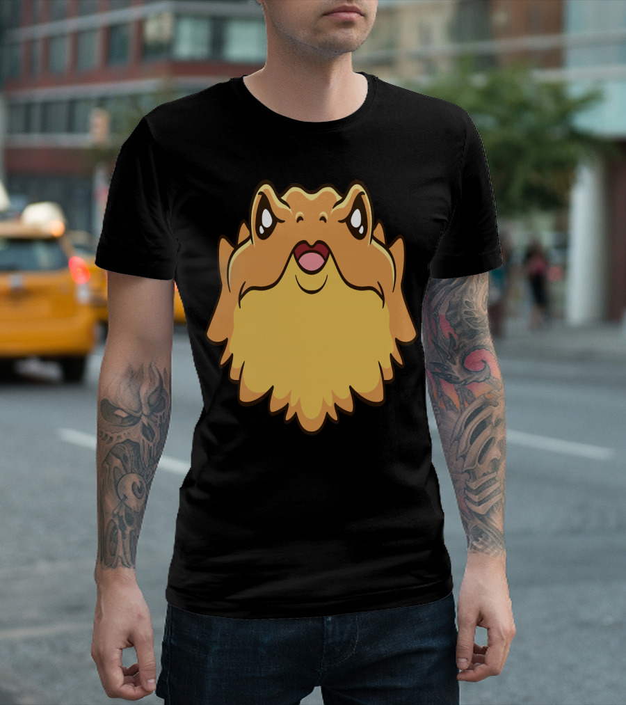 Cute Bearded Dragon Lizard Reptile Face T-Shirt