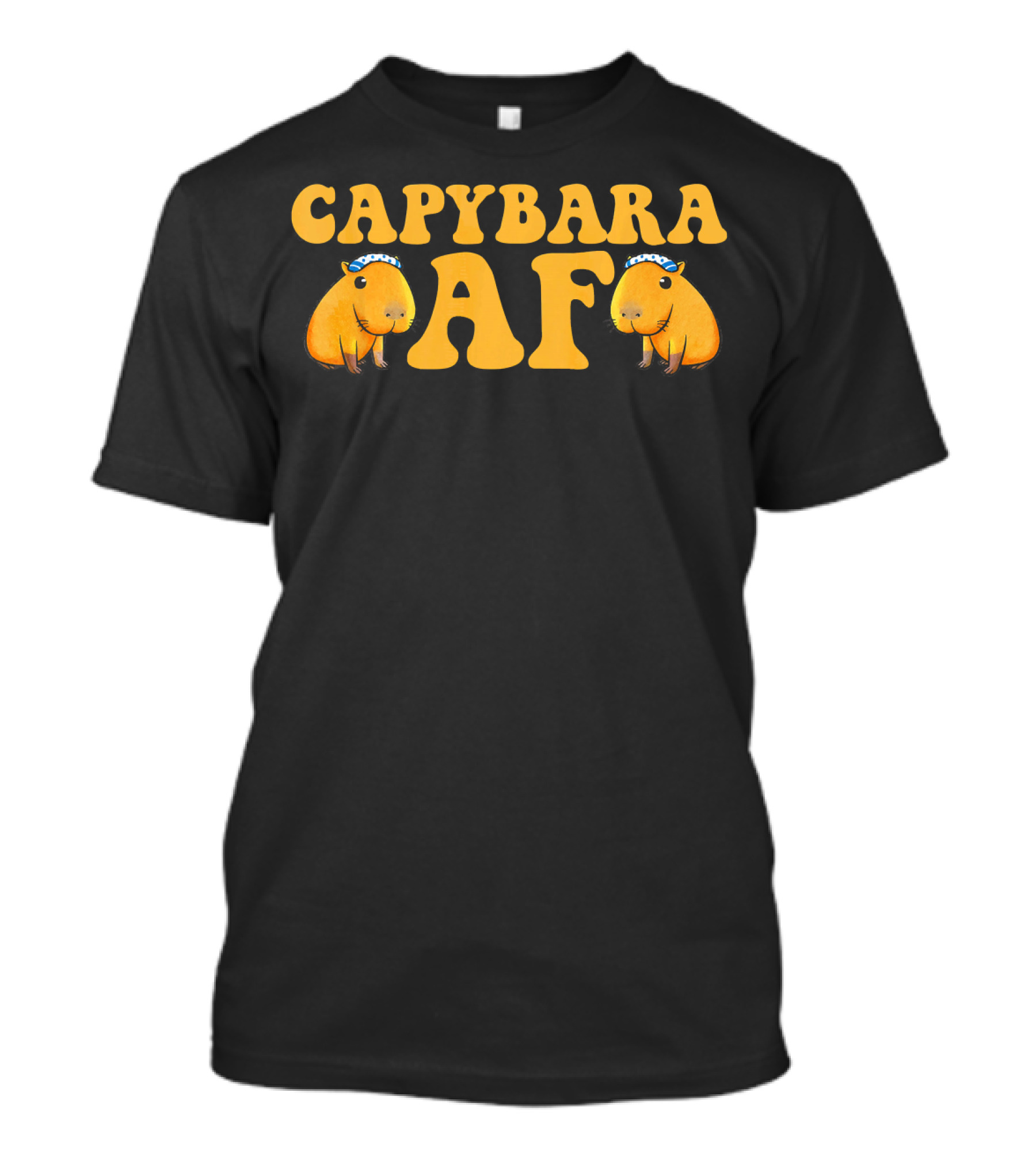 Capybara AF Funny Animal Pet Cute Capybara Duo T-Shirt