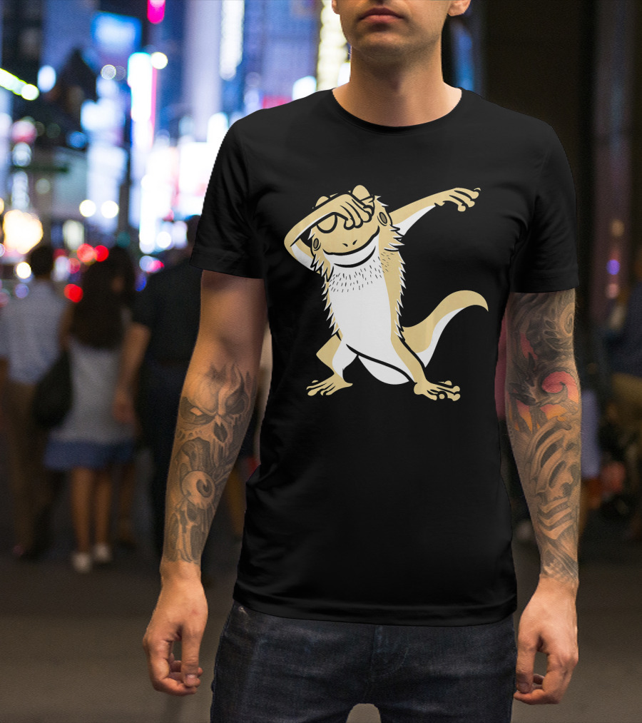 Bearded Dragon Dabbing Dance Pose T-Shirt