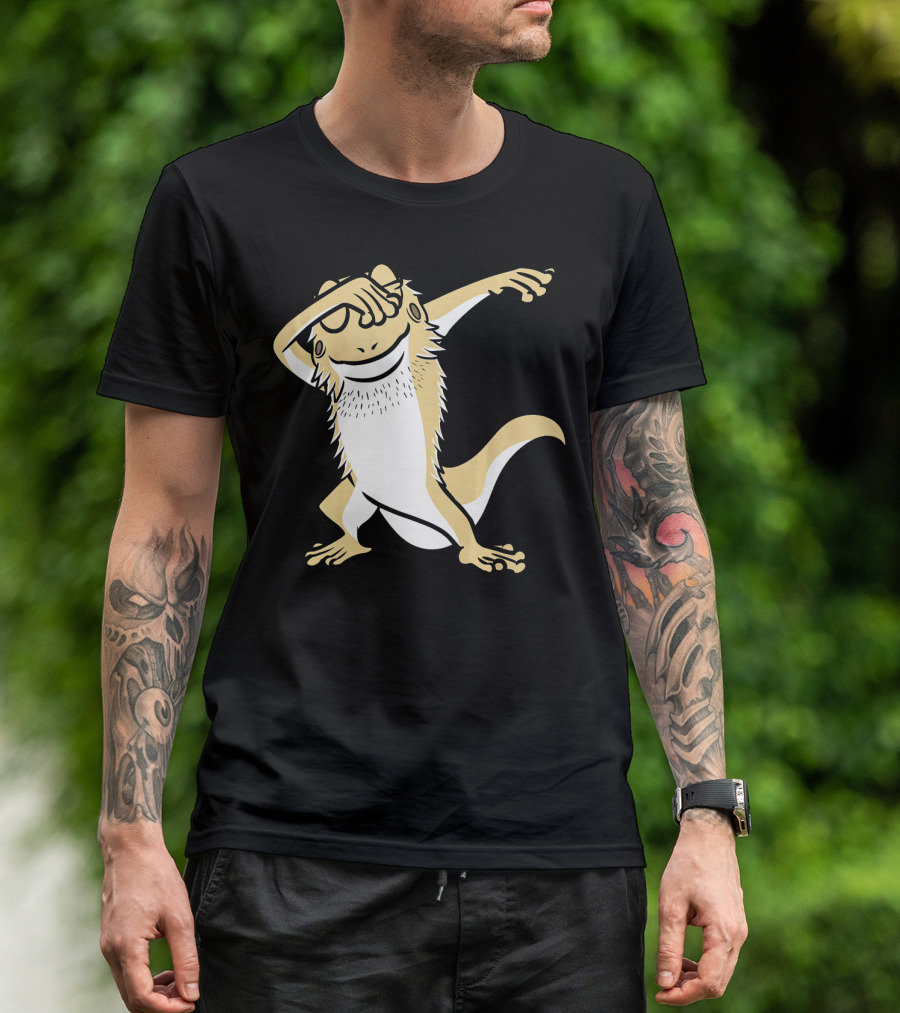 Bearded Dragon Dabbing Dance Pose T-Shirt