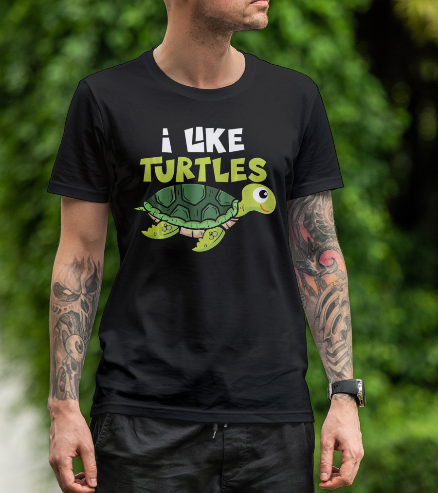 I Like Turtles Cute Heart Tortoise T-Shirt