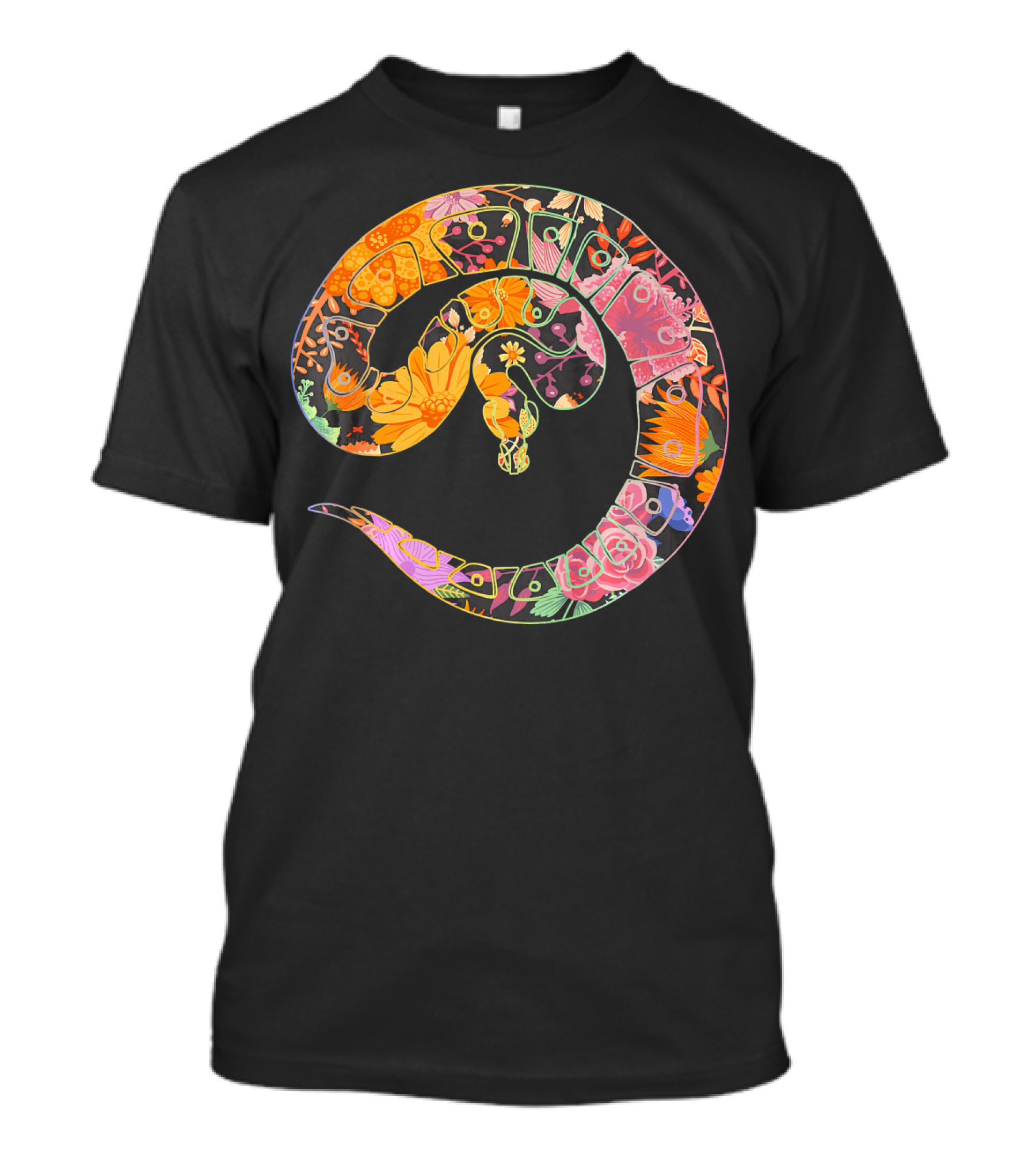 Floral Flower Vintage Retro Steampunk Serpent T-Shirt