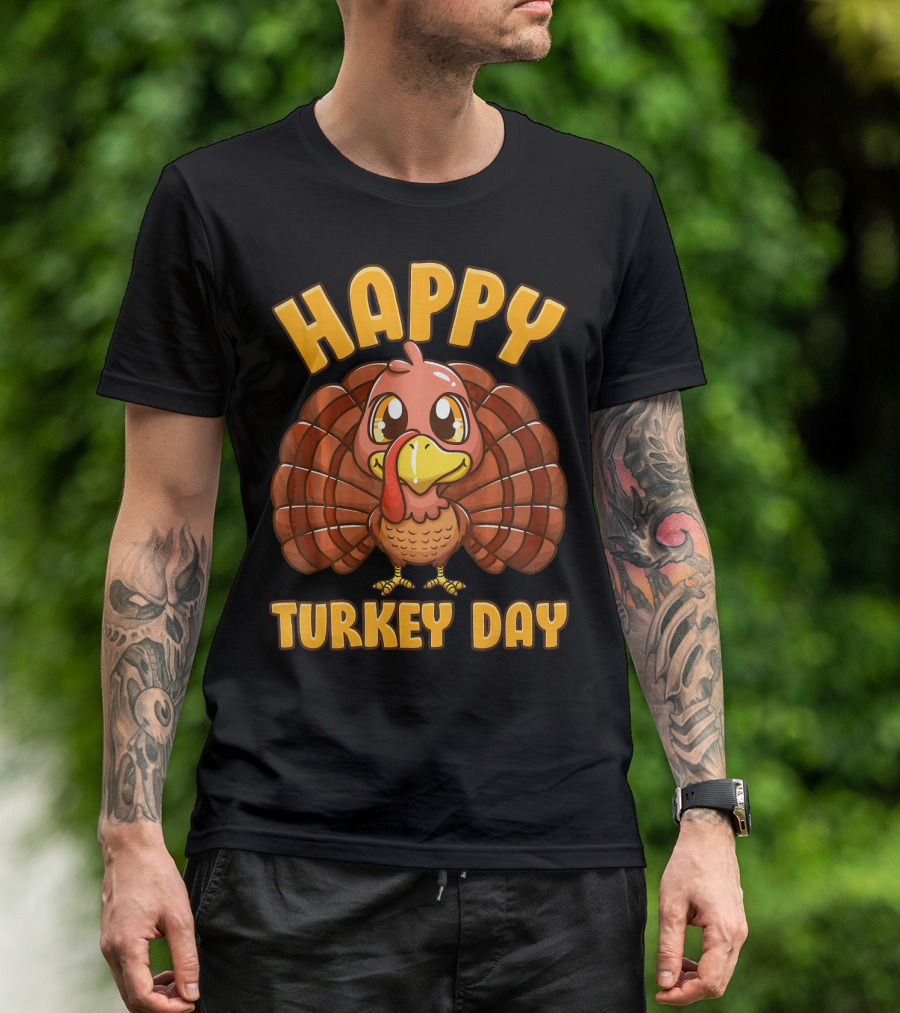 Happy Turkey Day Thanksgiving Gobble Turkey T-Shirt