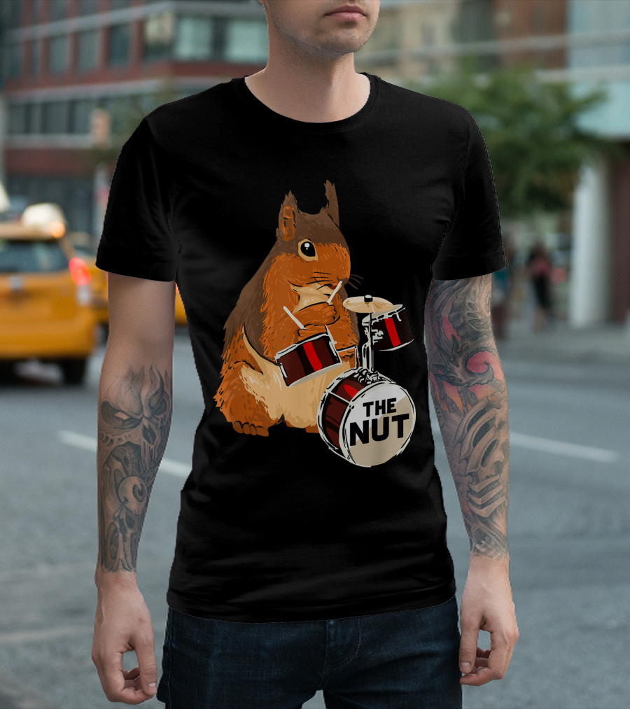 Squirrel Drummer The Nut Funny Musician T-Shirt