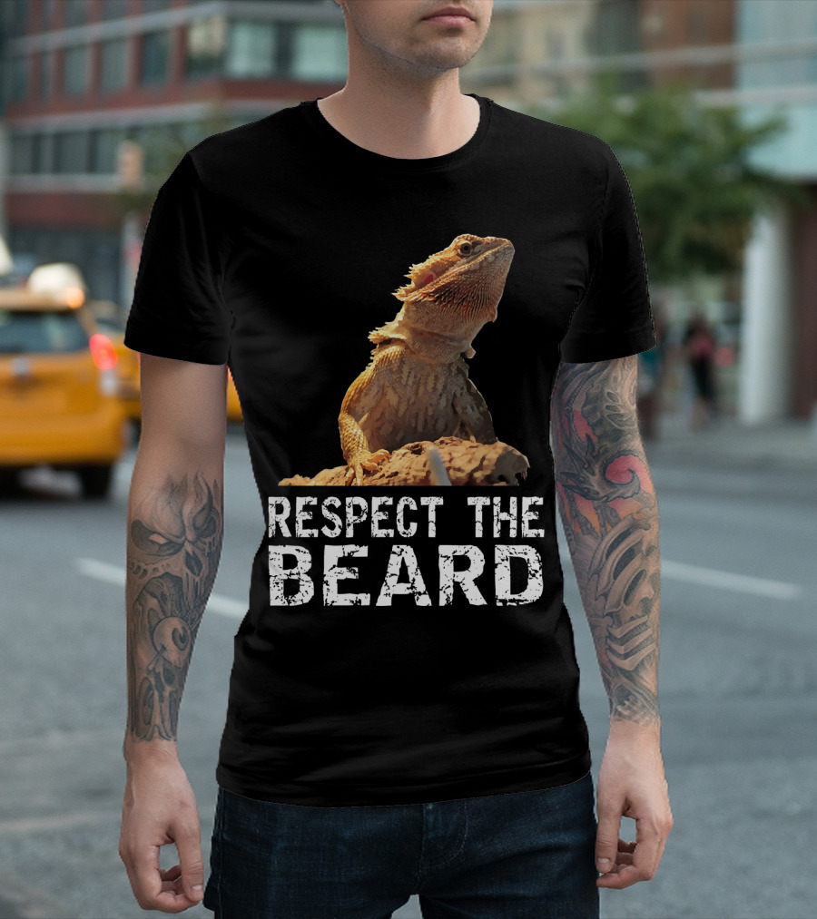 Respect the Beard Funny Bearded Dragon T-Shirt