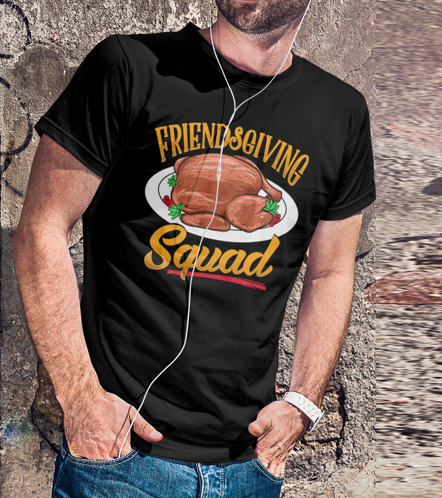 Friendsgiving Squad Turkey Plate Iconic Thanksgiving T-Shirt