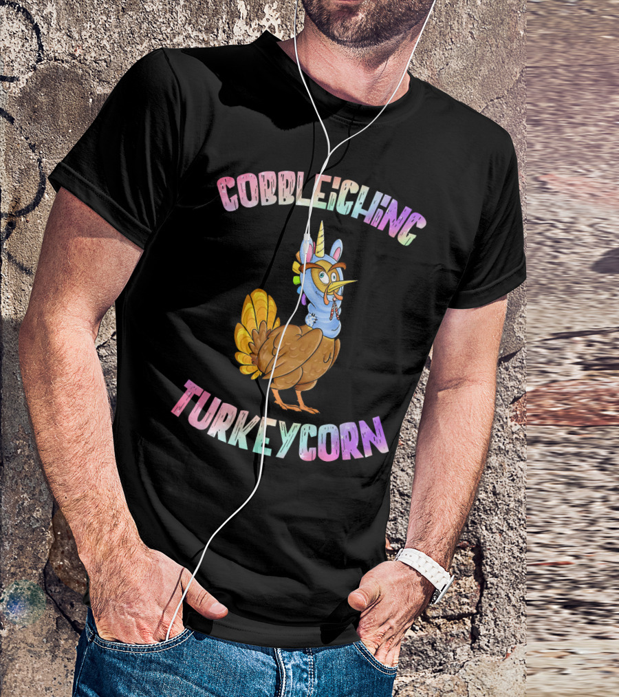 Gobbleighing Turkeycorn Unicorn Turkey T-Shirt