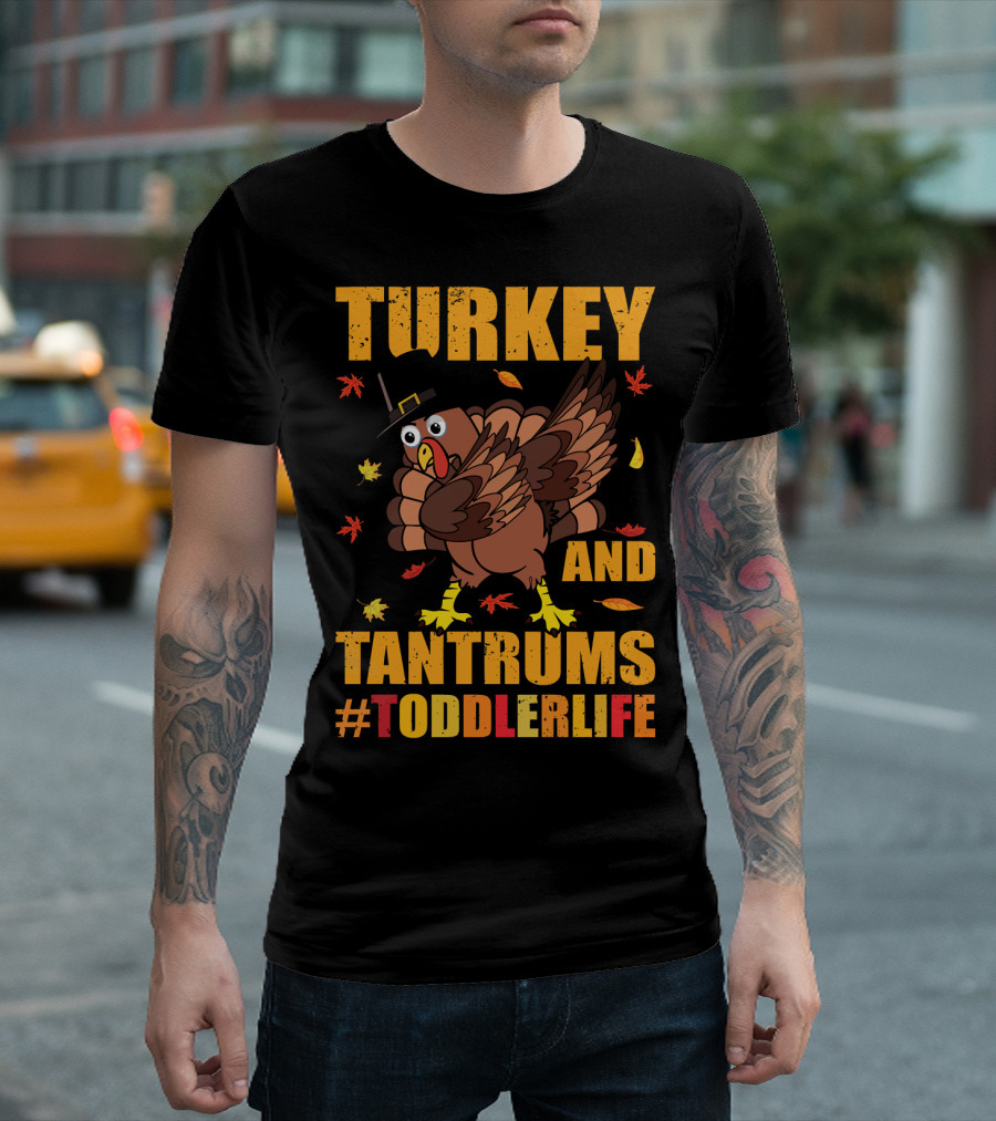 Turkey And Tantrums #ToddlerLife Autumn Leaves T-Shirt