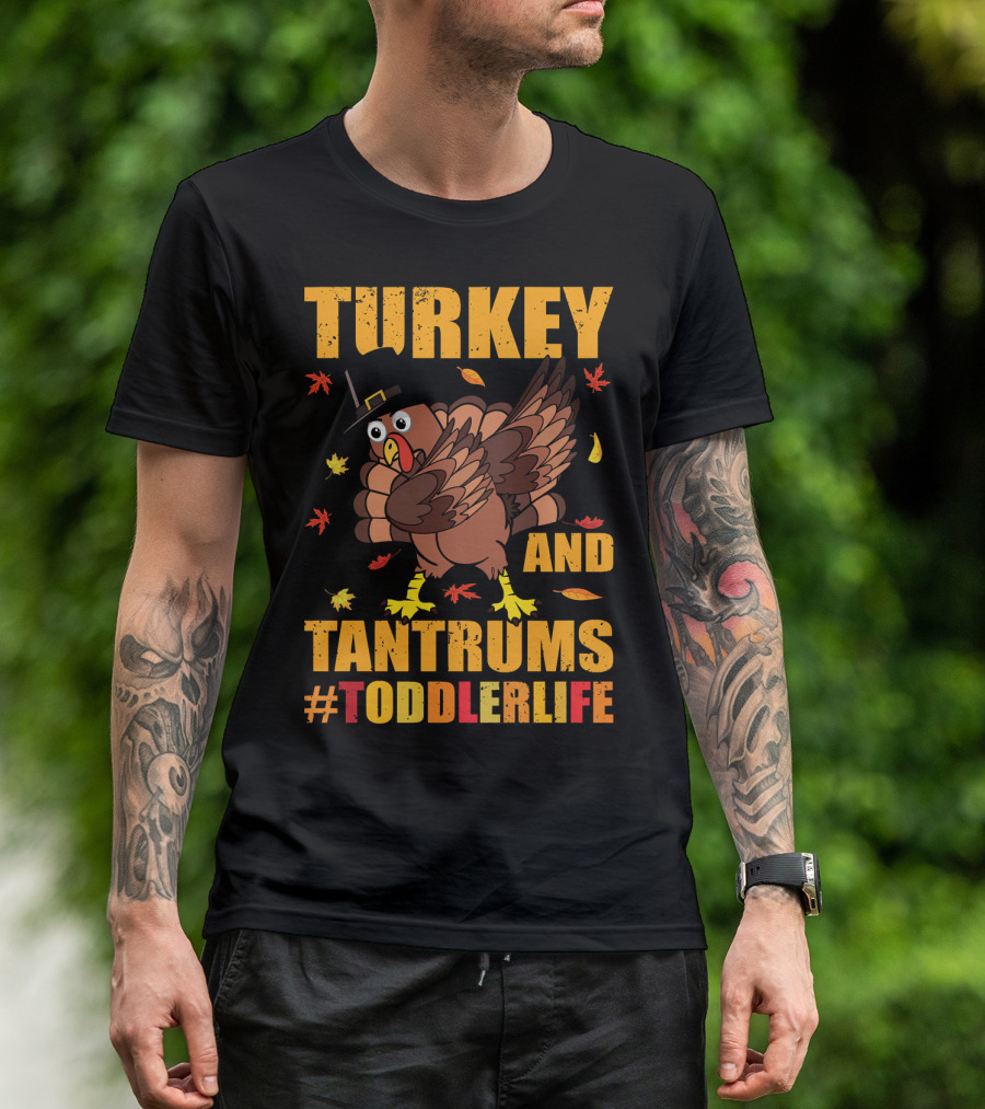 Turkey And Tantrums #ToddlerLife Autumn Leaves T-Shirt